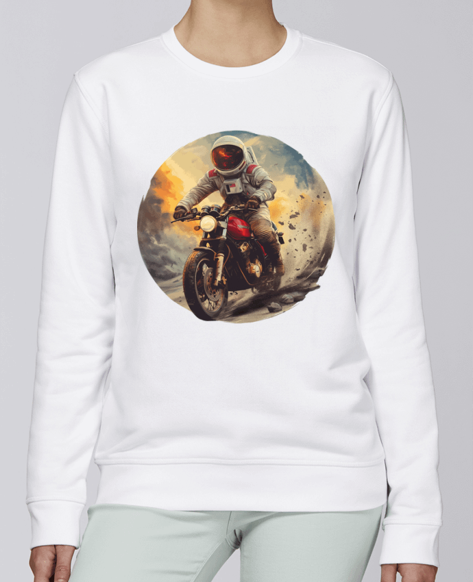 Sweatshirt Un astronaute sur une moto par KronoArt