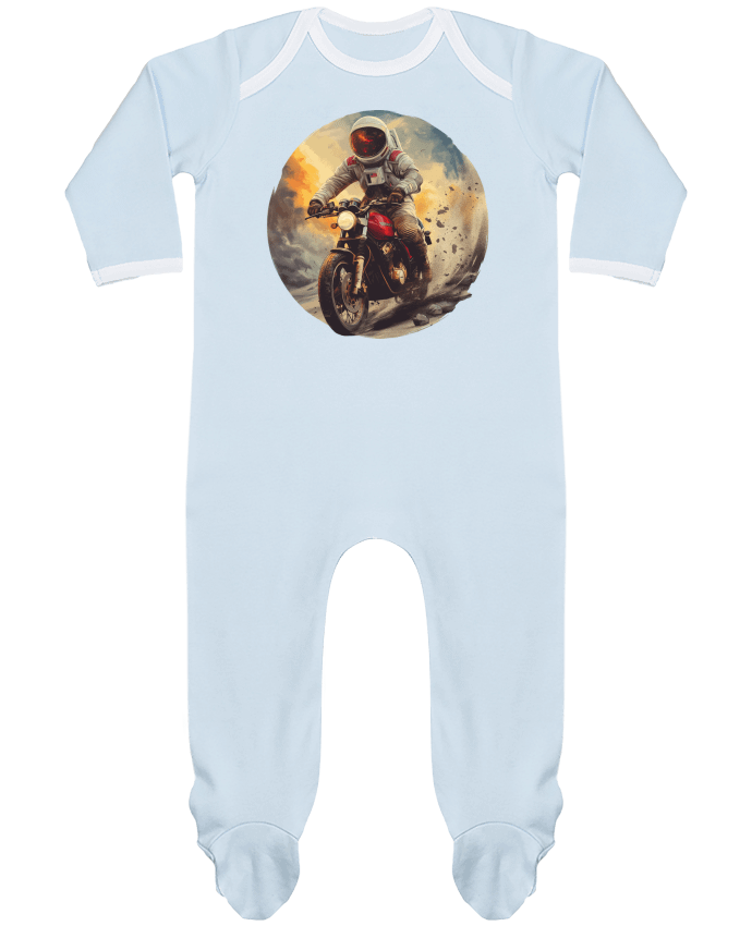 Body Pyjama Bébé Un astronaute sur une moto par KronoArt