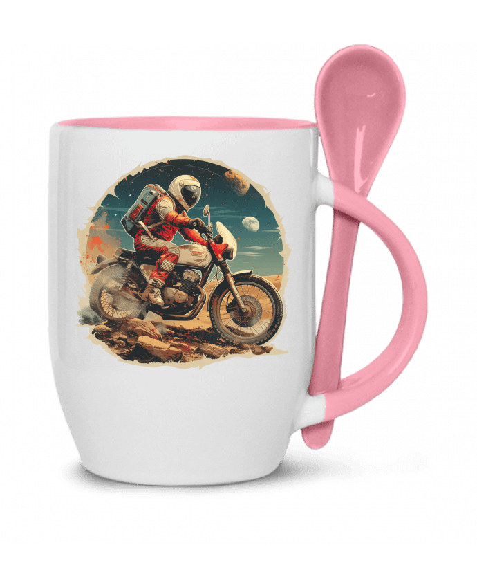  Tasse cuillère Un astronaute sur une moto par KronoArt