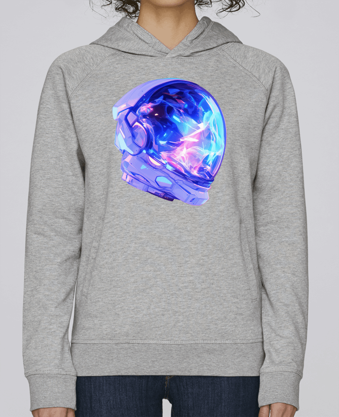 Sweat capuche femme Casque d'Astronaute par KronoArt