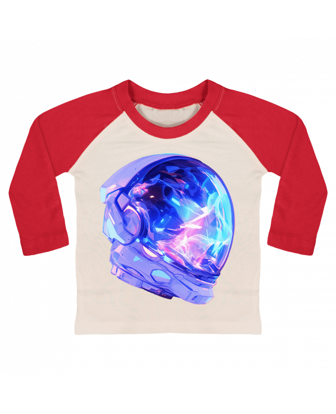 Tee-shirt Bébé Baseball ML Casque d'Astronaute par KronoArt