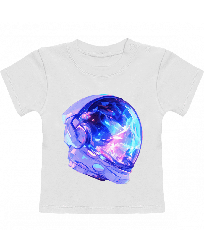 T-shirt bébé Casque d'Astronaute manches courtes du designer KronoArt