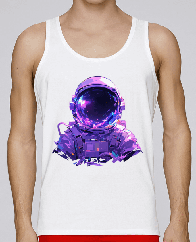 Débardeur homme Casque d'Astronaute par KronoArt 100% coton bio