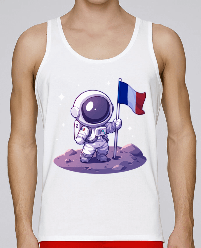 Débardeur homme Astronaute Français par KronoArt 100% coton bio