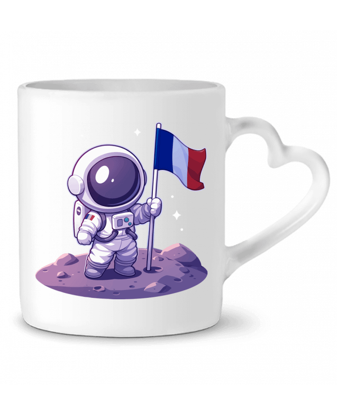 Mug coeur Astronaute Français par KronoArt