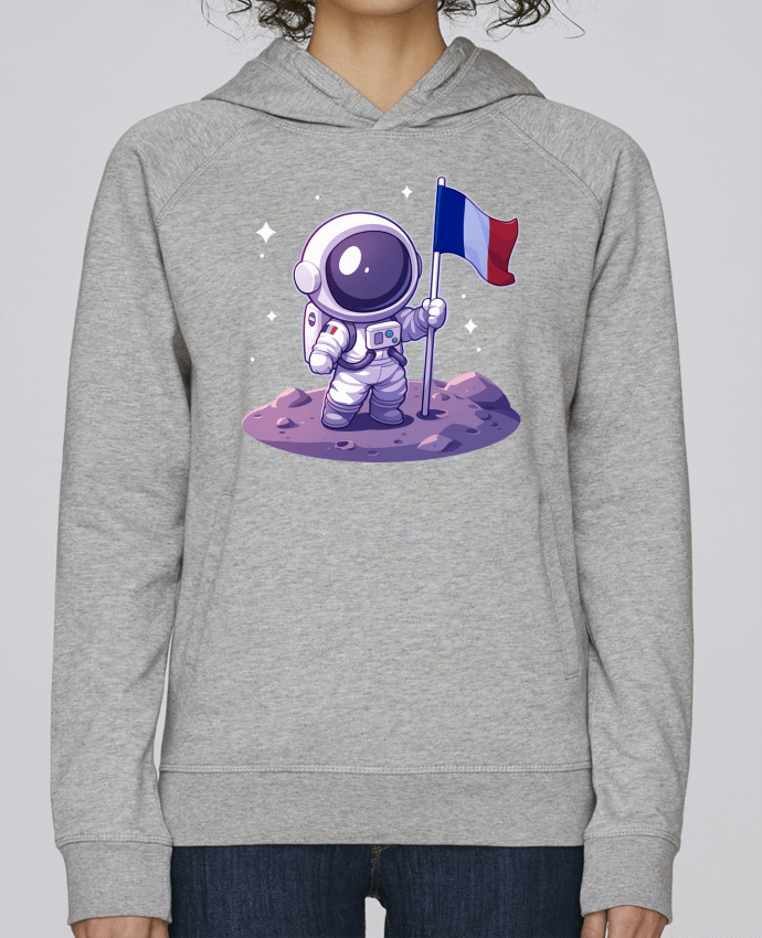 Sweat capuche femme Astronaute Français par KronoArt