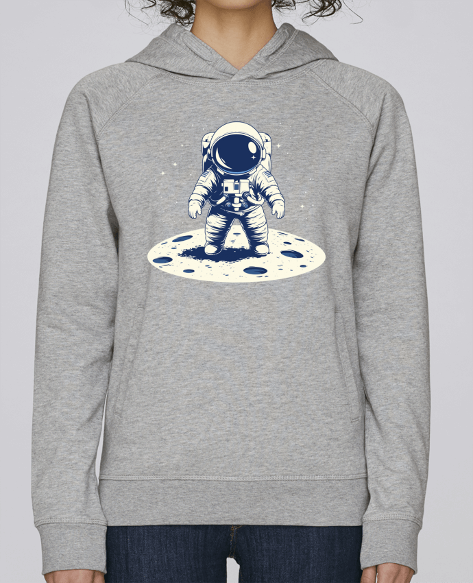 Sweat capuche femme Un Astronaute sue la Lune par KronoArt