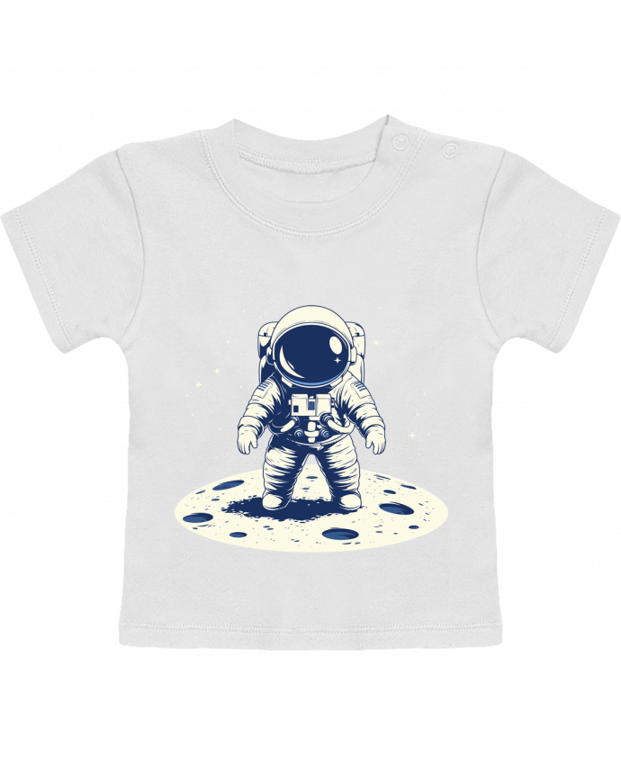 T-shirt bébé Un Astronaute sue la Lune manches courtes du designer KronoArt