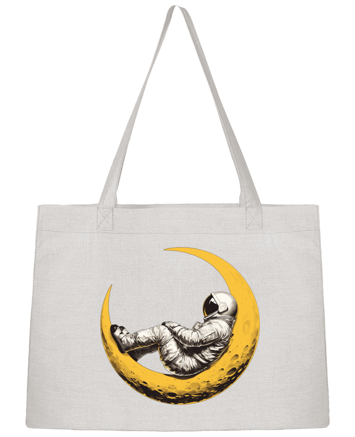 Sac Shopping Un astronaute sur un croissant de Lune par KronoArt