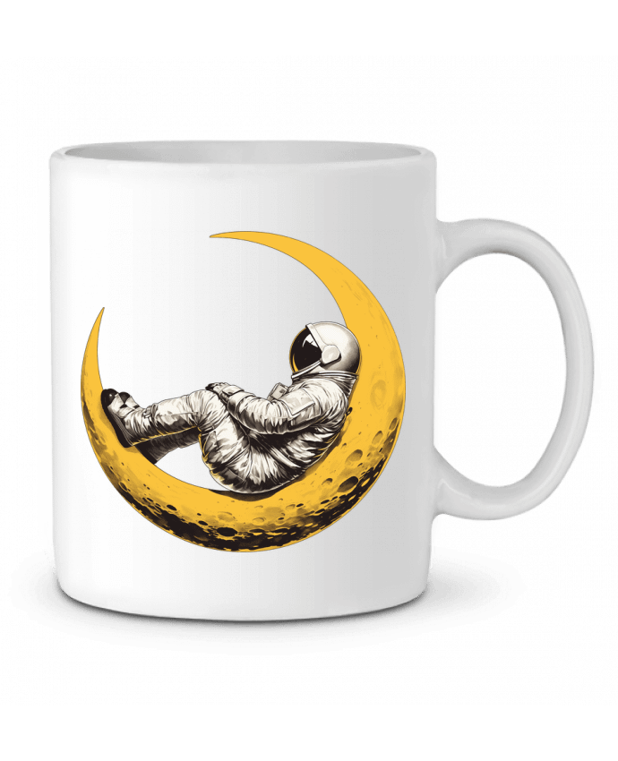 Mug  Un astronaute sur un croissant de Lune par KronoArt