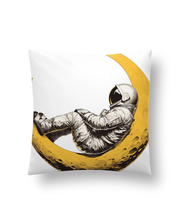 Coussin Un astronaute sur un croissant de Lune par KronoArt