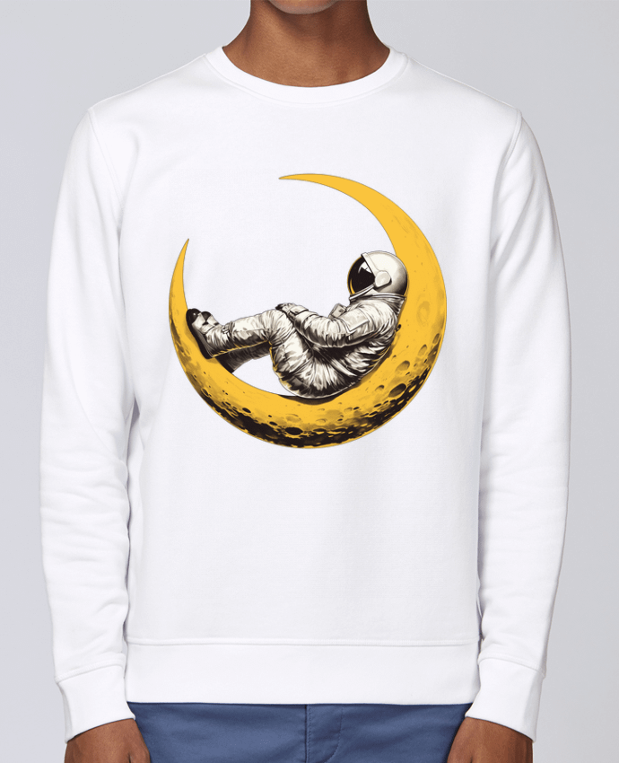 Sweatshirt Un astronaute sur un croissant de Lune par KronoArt