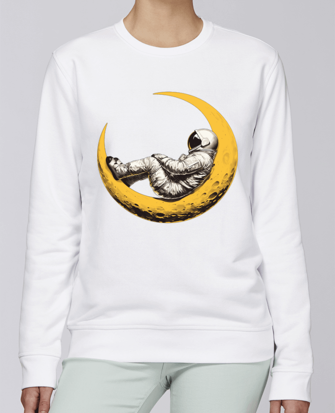 Sweatshirt Un astronaute sur un croissant de Lune par KronoArt