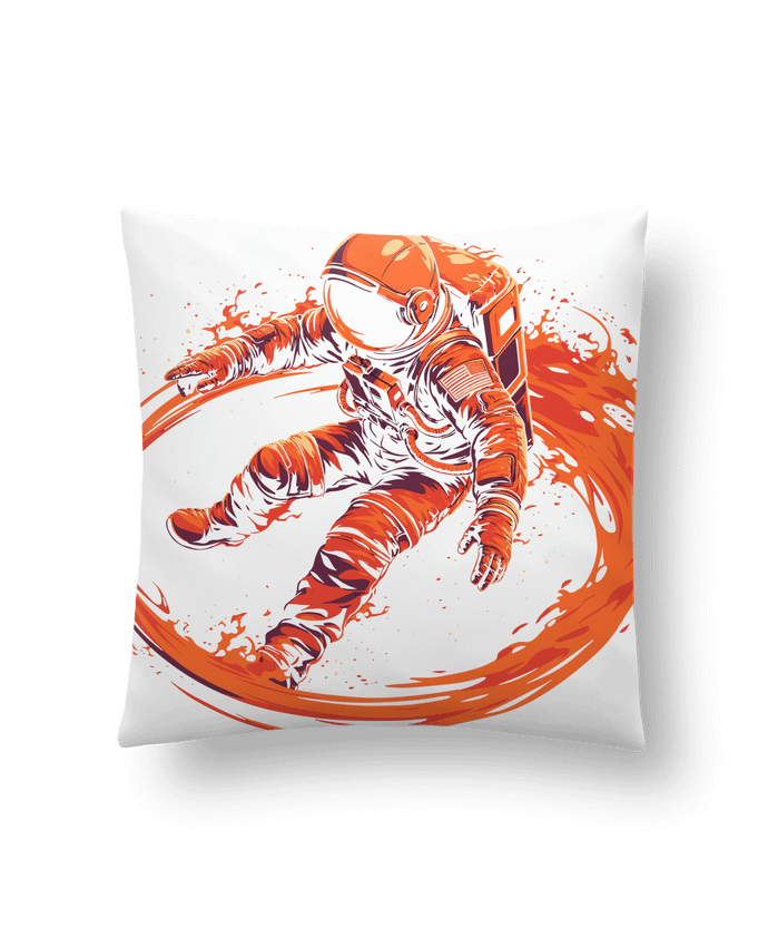 Coussin Astronaute encerclé par des flammes par KronoArt