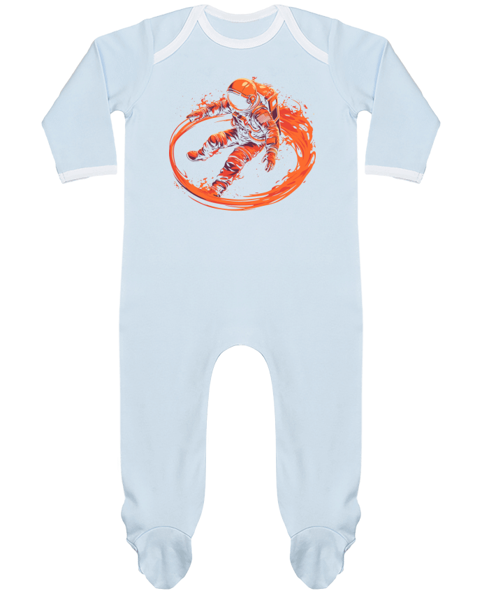 Body Pyjama Bébé Astronaute encerclé par des flammes par KronoArt