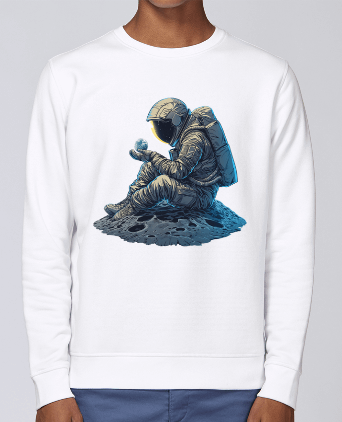 Sweatshirt Un astronaute observe la Terre par KronoArt