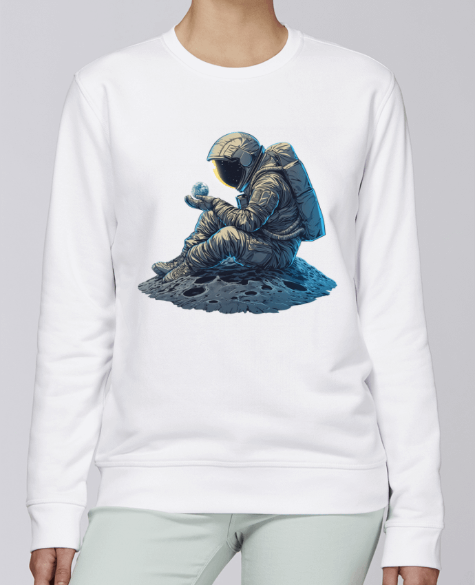 Sweatshirt Un astronaute observe la Terre par KronoArt