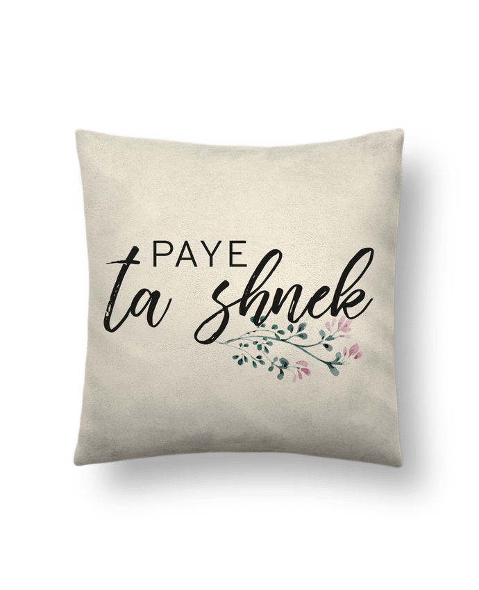 Cushion suede touch 45 x 45 cm Paye ta shnek by Folie douce