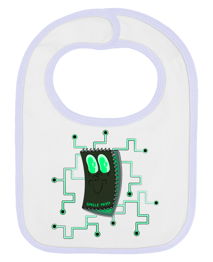 Bavoir bébé uni SMILE MOD par Santiaguen