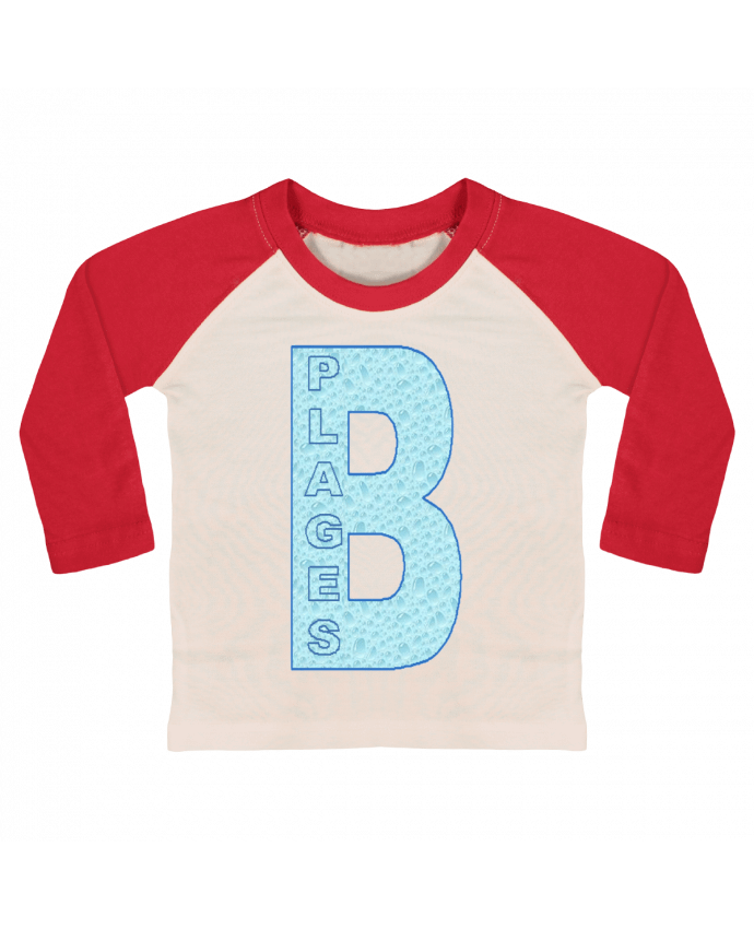 Tee-shirt Bébé Baseball ML PLAGES  BRETAGNE par FIRST  STAR