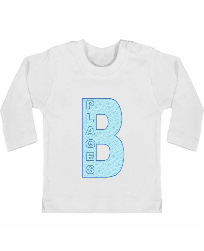 T-shirt bébé PLAGES  BRETAGNE manches longues du designer FIRST  STAR