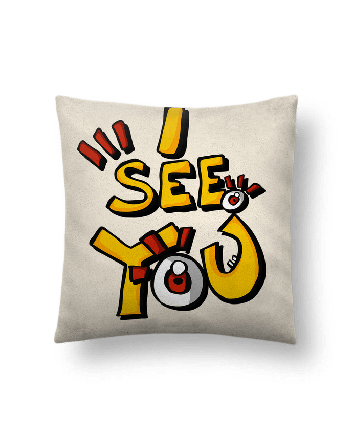 Coussin suédine I see you par Geia