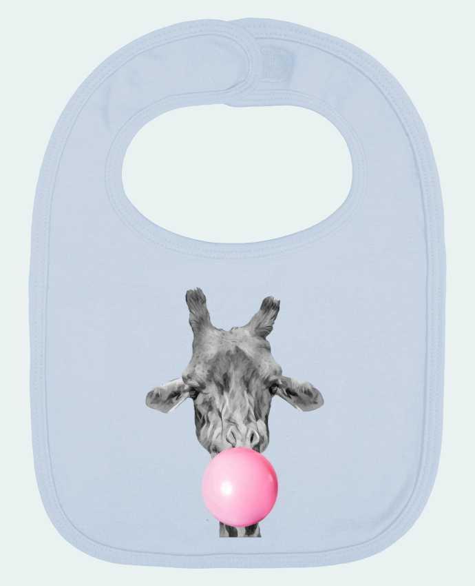 Baby Bib plain and contrast Girafe bulle by justsayin