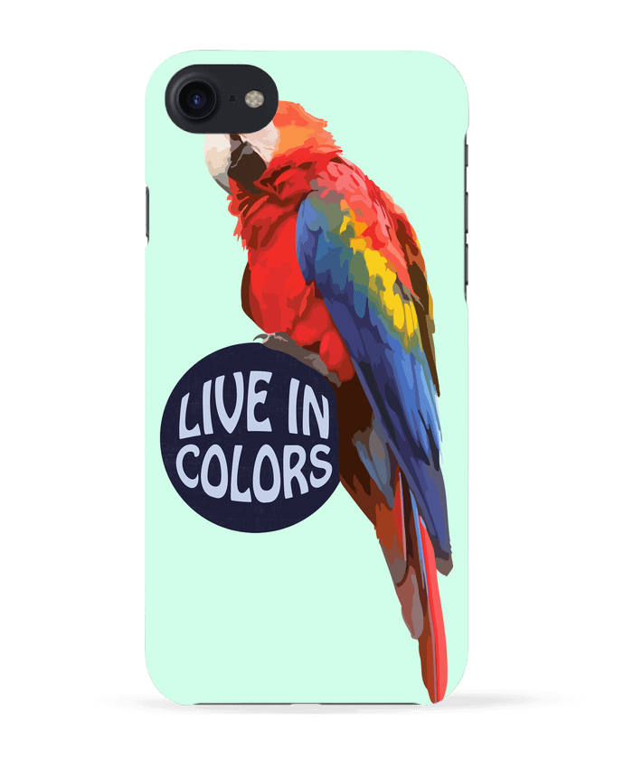 COQUE 3D Iphone 7 Perroquet - Live in colors de justsayin