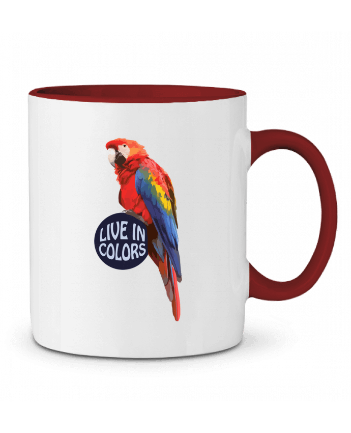 Mug bicolore Perroquet - Live in colors justsayin