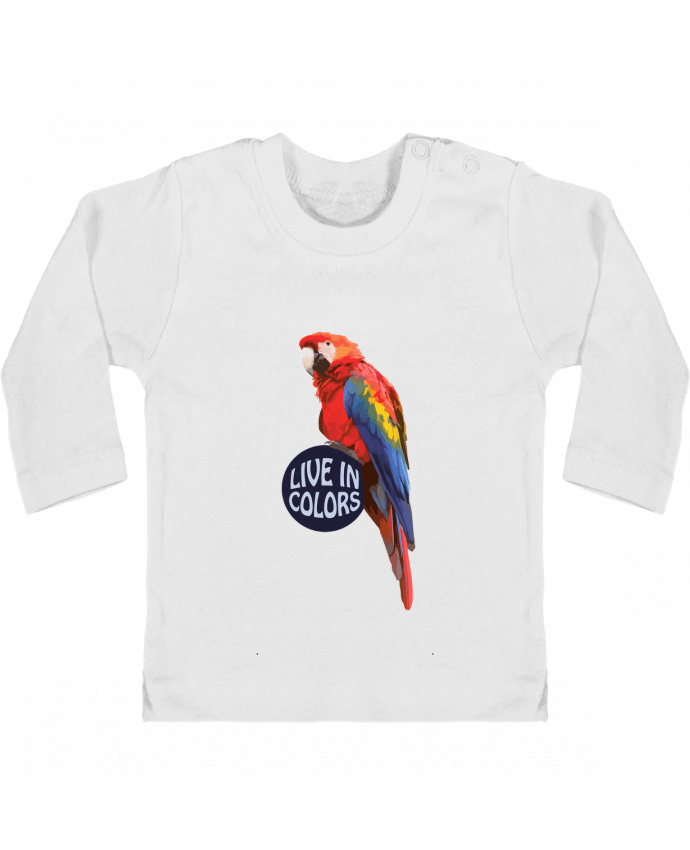 T-shirt bébé Perroquet - Live in colors manches longues du designer justsayin