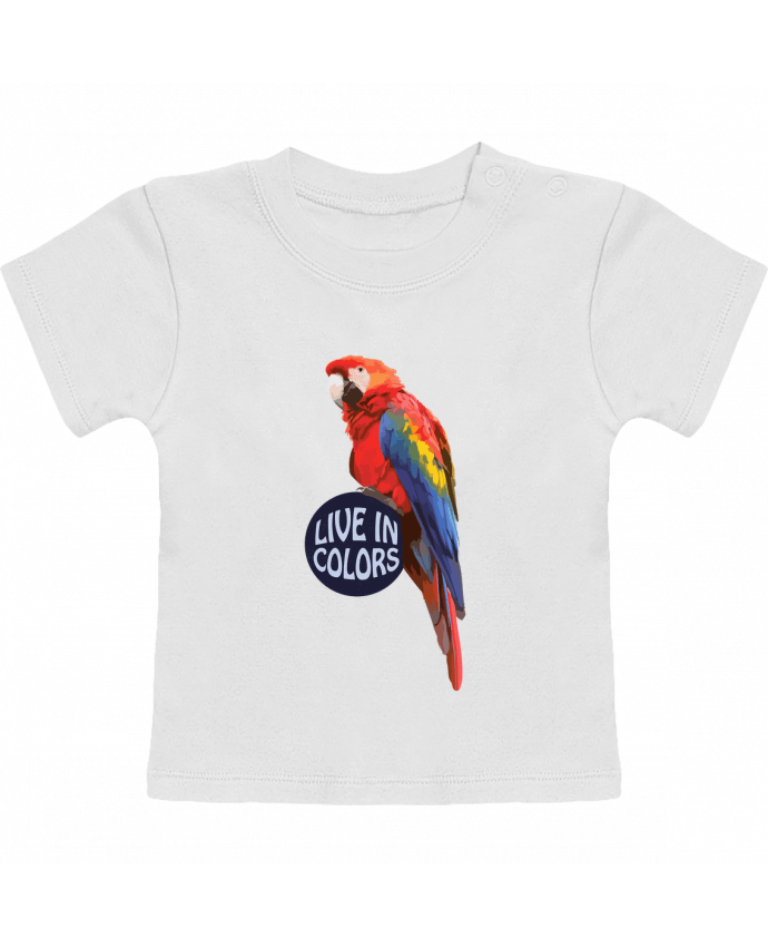 T-shirt bébé Perroquet - Live in colors manches courtes du designer justsayin