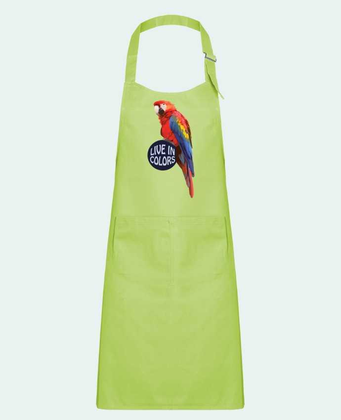 Kids chef pocket apron Perroquet - Live in colors by justsayin