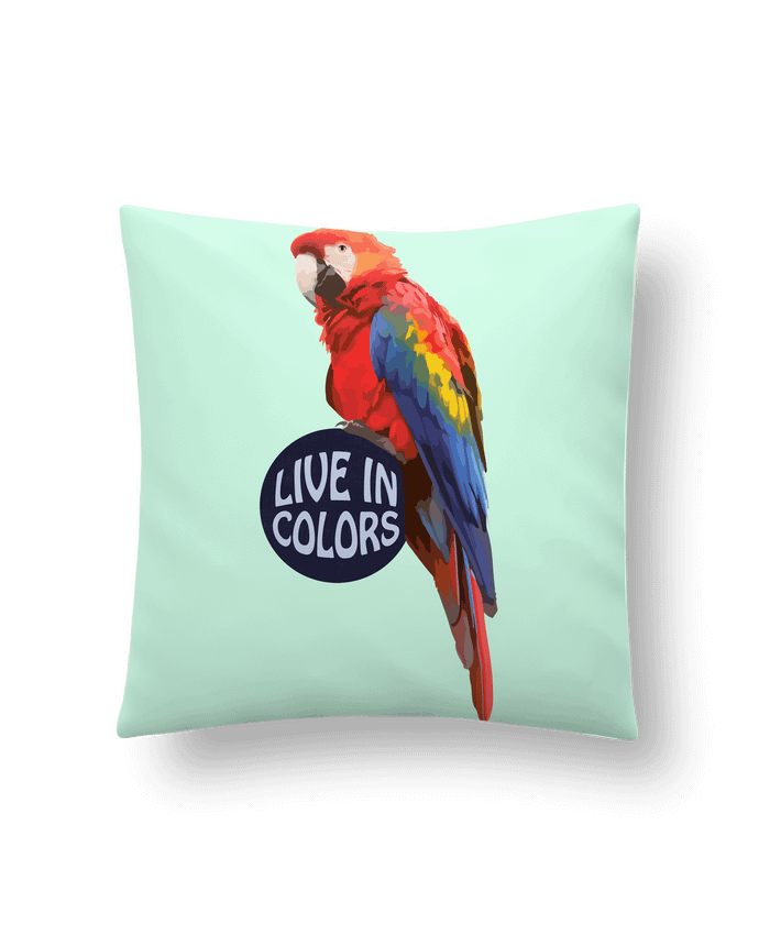 Coussin Perroquet - Live in colors par justsayin