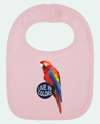 Bavoir bébé uni Perroquet - Live in colors par justsayin