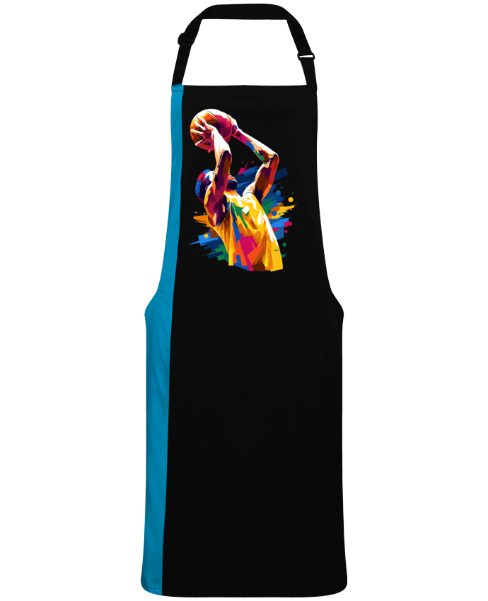 Tablier bicolore Homme qui fait du basket par  KronoArt