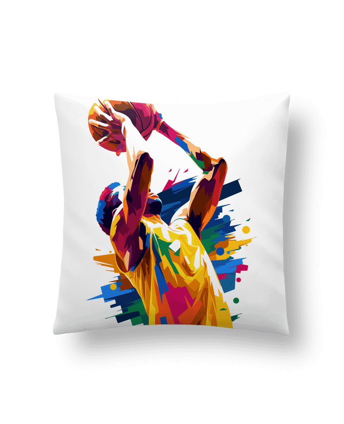 Coussin Homme qui fait du basket par KronoArt