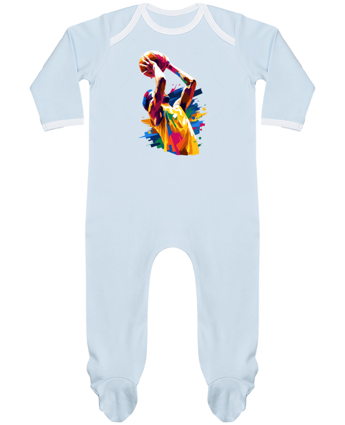 Body Pyjama Bébé Homme qui fait du basket par KronoArt
