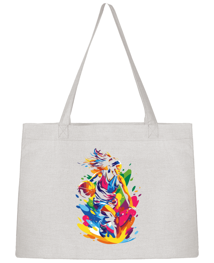 Sac Shopping Femme qui fait du basket par KronoArt