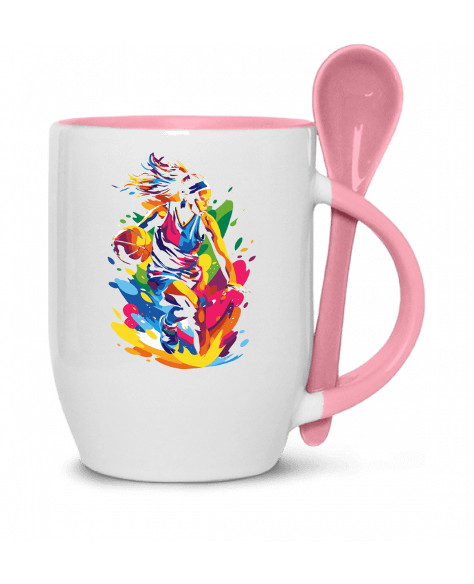  Tasse cuillère Femme qui fait du basket par KronoArt