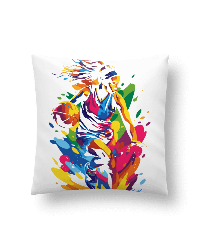 Cushion synthetic soft 45 x 45 cm Femme qui fait du basket by KronoArt