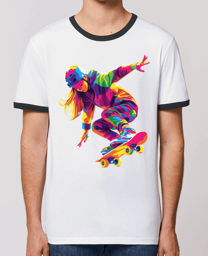 T-shirt Femme qui fait du Skate par KronoArt