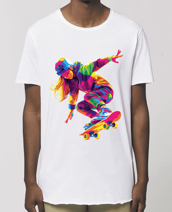 Tee-shirt Homme Femme qui fait du Skate Par  KronoArt