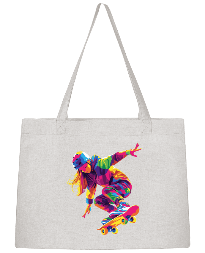 Sac Shopping Femme qui fait du Skate par KronoArt