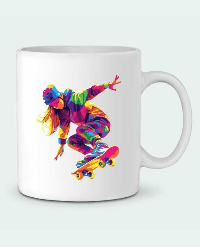 Mug  Femme qui fait du Skate par KronoArt