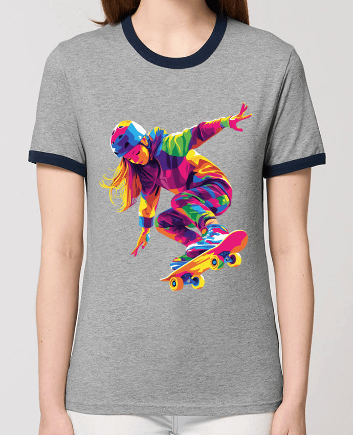 T-shirt Femme qui fait du Skate par KronoArt