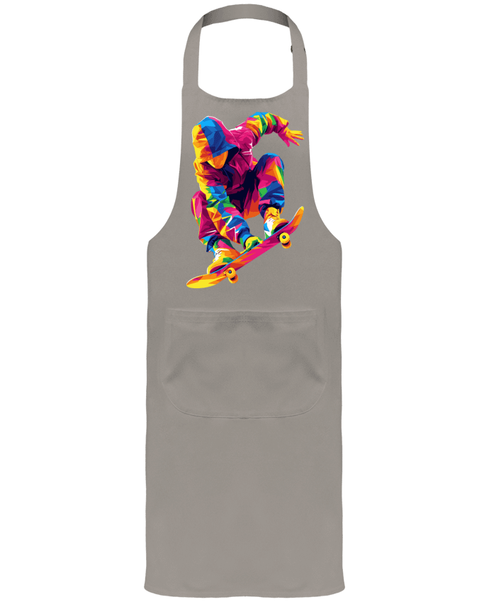 Tablier avec poches Homme qui fait du Skate par KronoArt