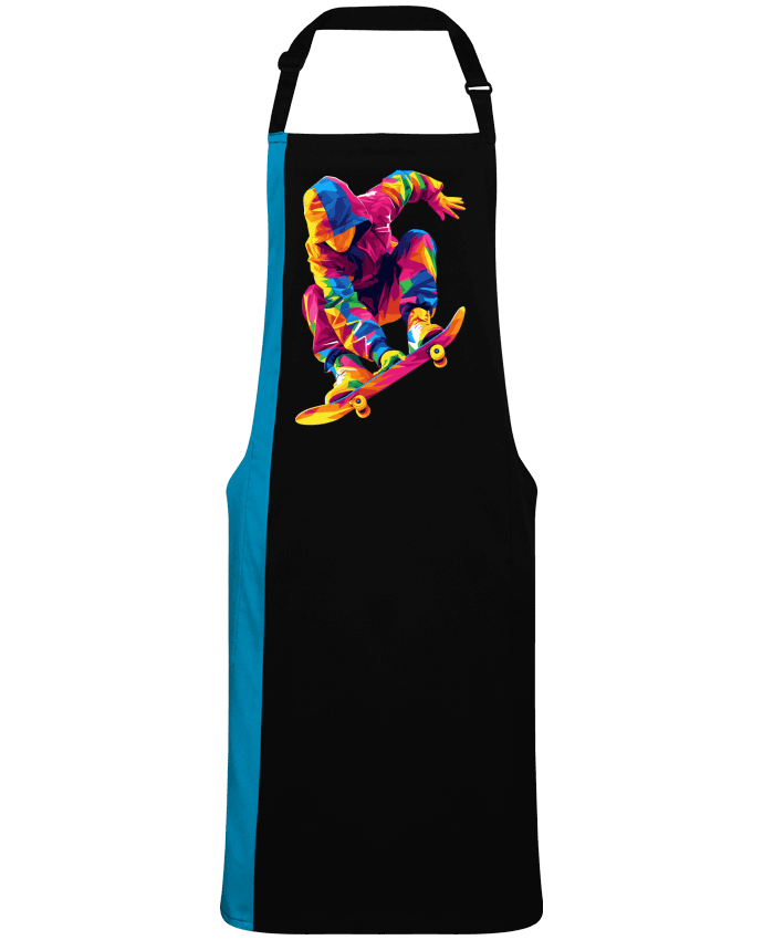 Tablier bicolore Homme qui fait du Skate par  KronoArt
