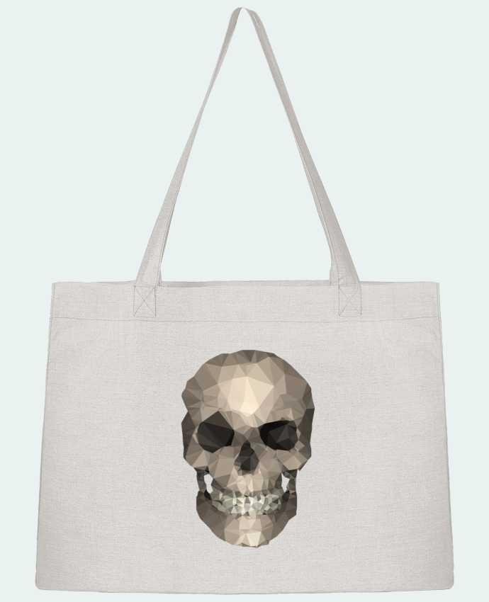 Shopping tote bag Stanley Stella Polygons skull by justsayin