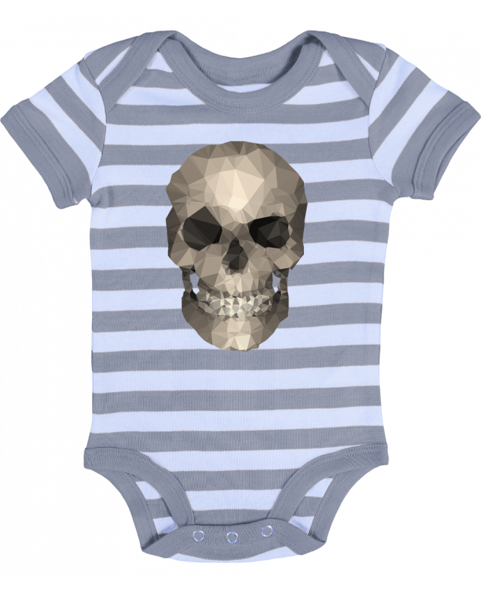 Baby Body striped Polygons skull - justsayin