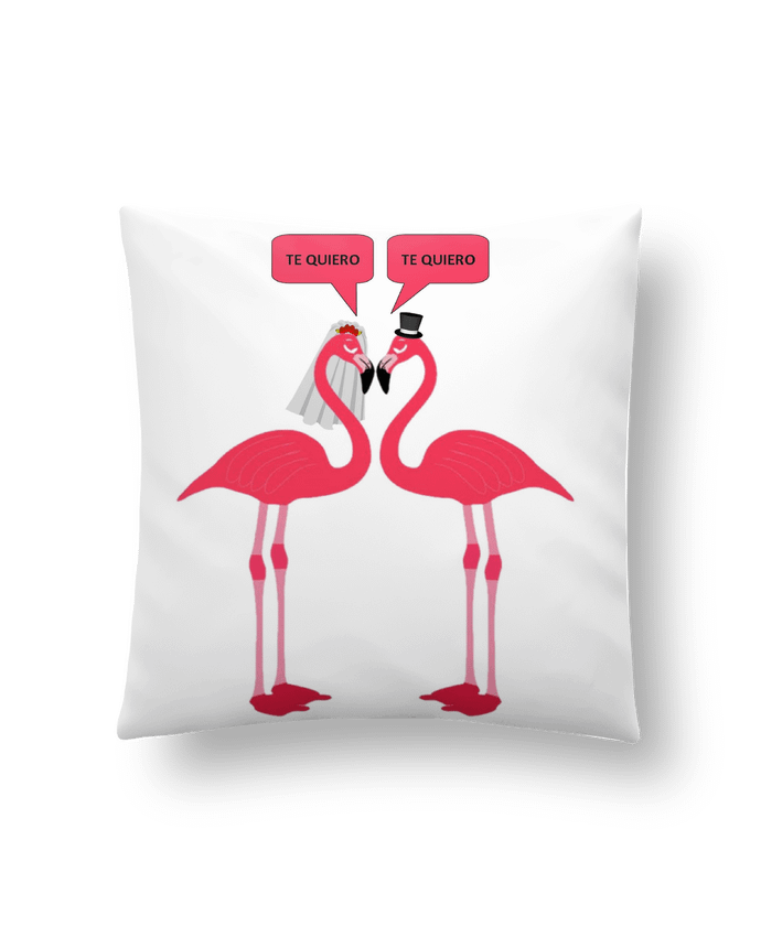 Coussin Novia y novio de flamencos casándose par azulymalva